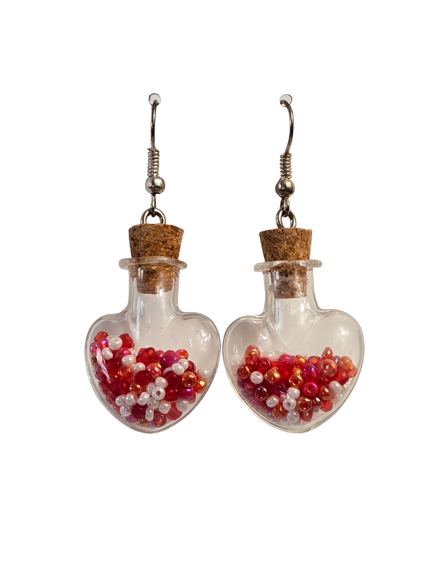 Heart Bottle Drop Earrings