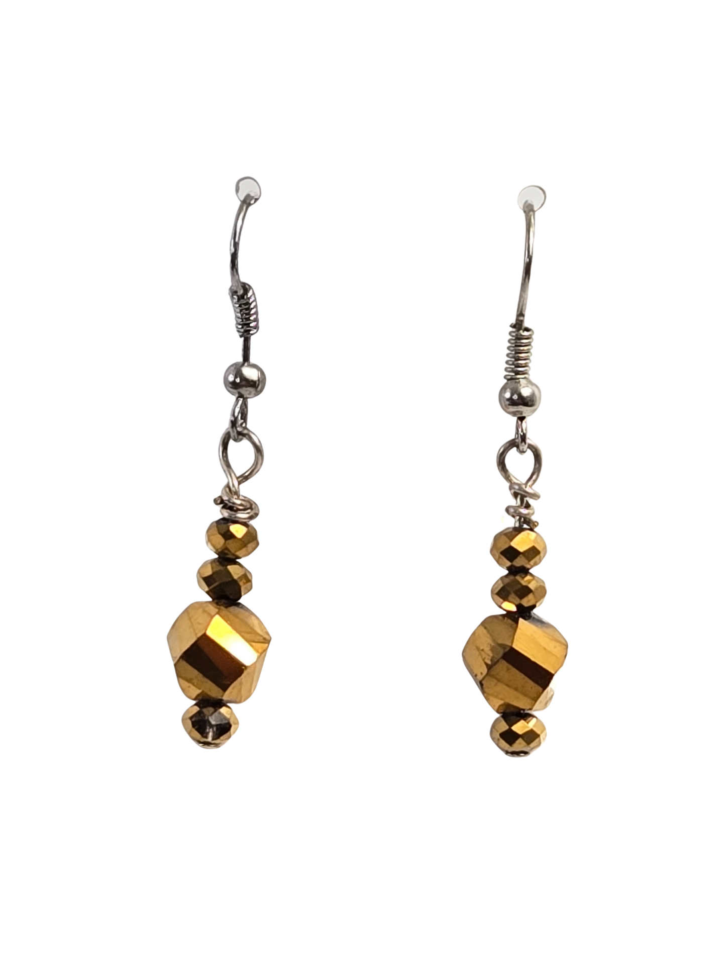 Gold Bead Drop Earrings