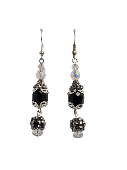Glitz & Glam Black Drop Earrings