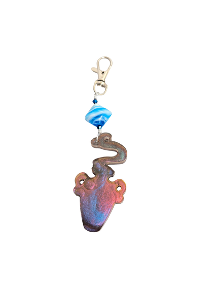 Zodiac Birthstone Purse Charm – Resin Sign & Birthstone Color Bead