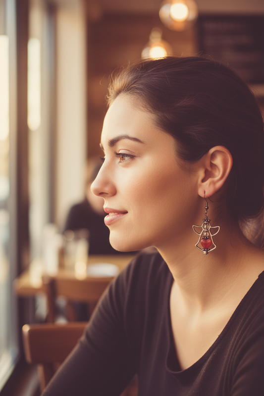 Angel Frame Earrings Lifestyle