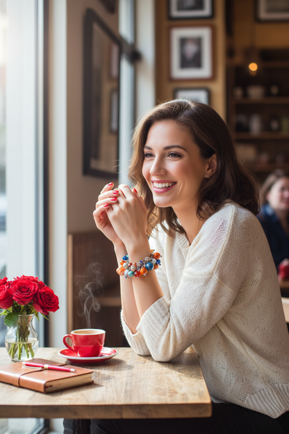 Colorful Cha Cha Beaded Bracelet Café Lifestyle
