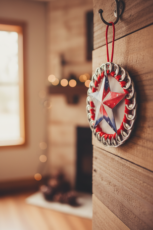 Let It Sparkle Beer Tab Star Ornament Lifestyle