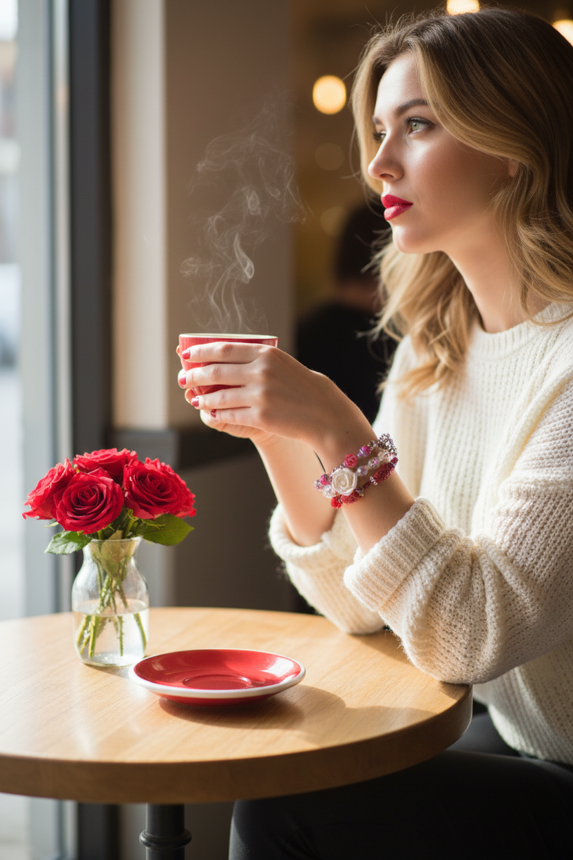 Triple Rose Bracelet Café Lifestyle