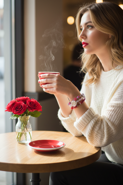 Triple Rose Bracelet Café Lifestyle